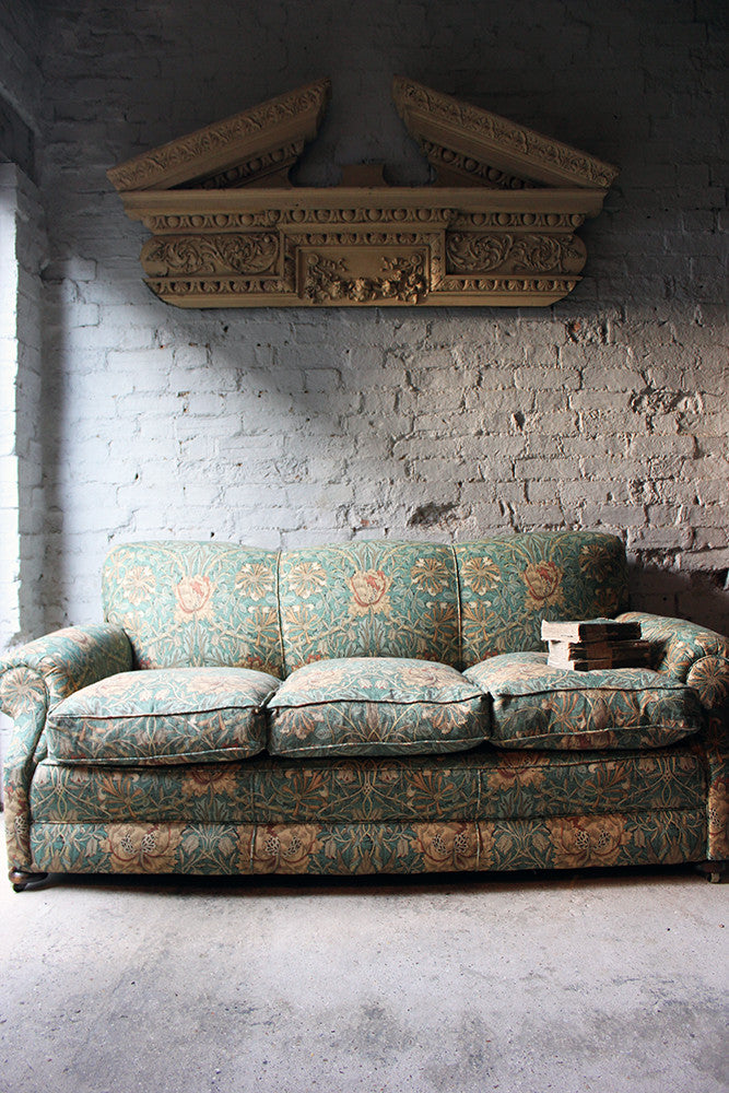 A Beautiful Liberty Fabric Upholstered Edwardian Period Three-Seater Sofa c.1910