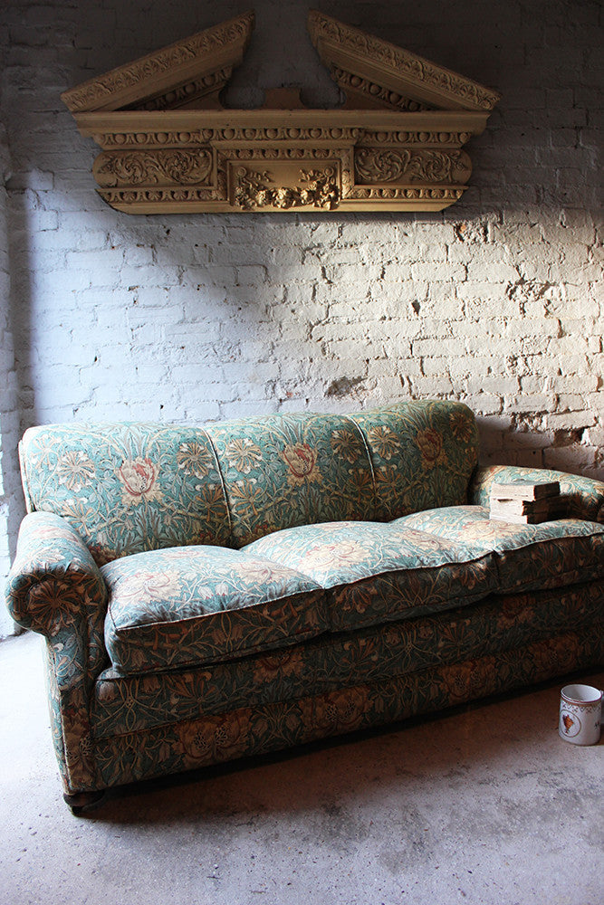 A Beautiful Liberty Fabric Upholstered Edwardian Period Three-Seater Sofa c.1910