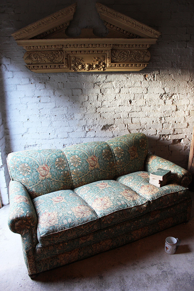 A Beautiful Liberty Fabric Upholstered Edwardian Period Three-Seater Sofa c.1910