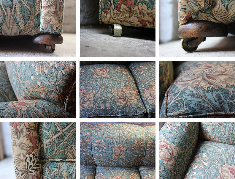 A Beautiful Liberty Fabric Upholstered Edwardian Period Three-Seater Sofa c.1910