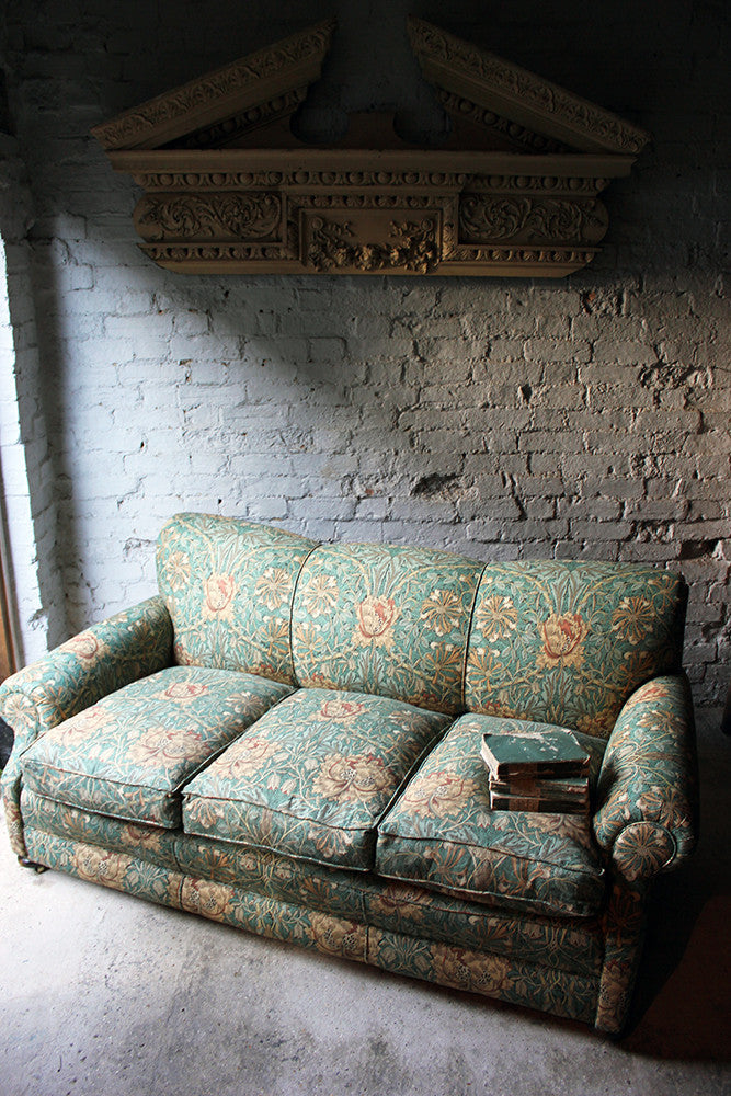 A Beautiful Liberty Fabric Upholstered Edwardian Period Three-Seater Sofa c.1910