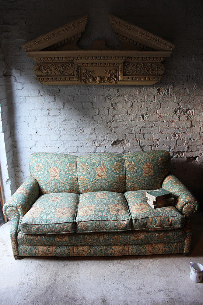 A Beautiful Liberty Fabric Upholstered Edwardian Period Three-Seater Sofa c.1910