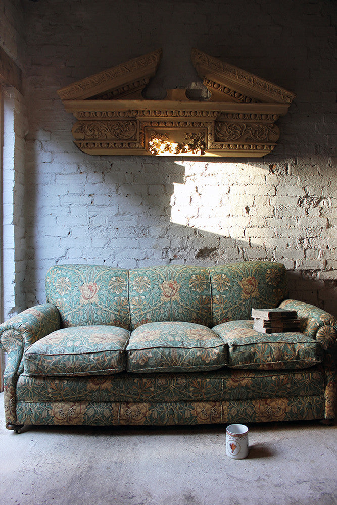 A Beautiful Liberty Fabric Upholstered Edwardian Period Three-Seater Sofa c.1910