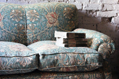 A Beautiful Liberty Fabric Upholstered Edwardian Period Three-Seater Sofa c.1910