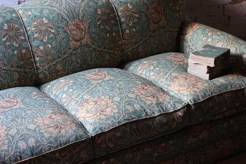 A Beautiful Liberty Fabric Upholstered Edwardian Period Three-Seater Sofa c.1910