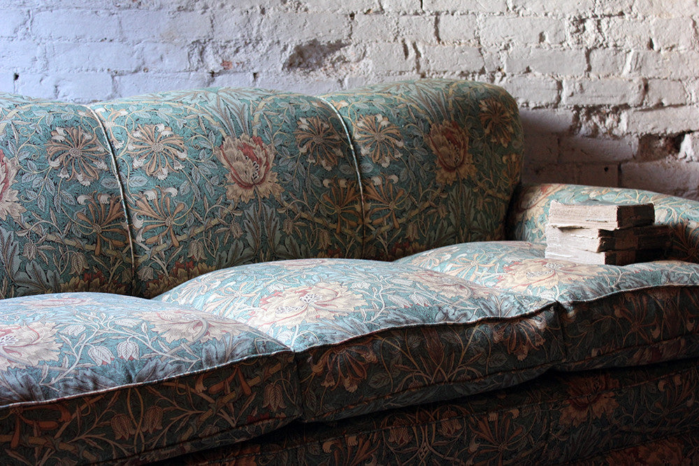 A Beautiful Liberty Fabric Upholstered Edwardian Period Three-Seater Sofa c.1910