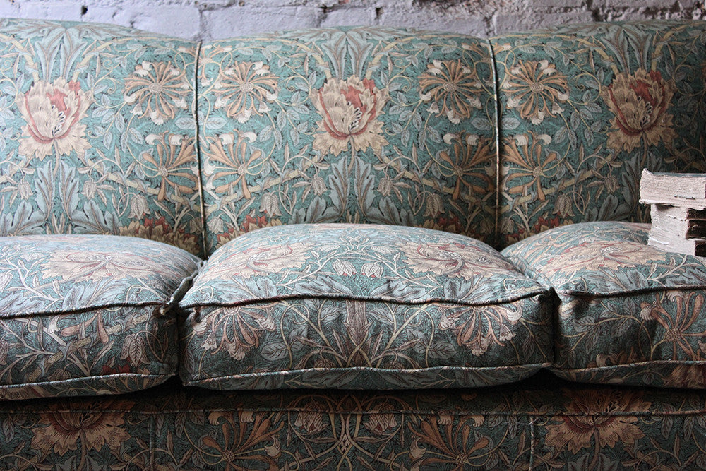 A Beautiful Liberty Fabric Upholstered Edwardian Period Three-Seater Sofa c.1910