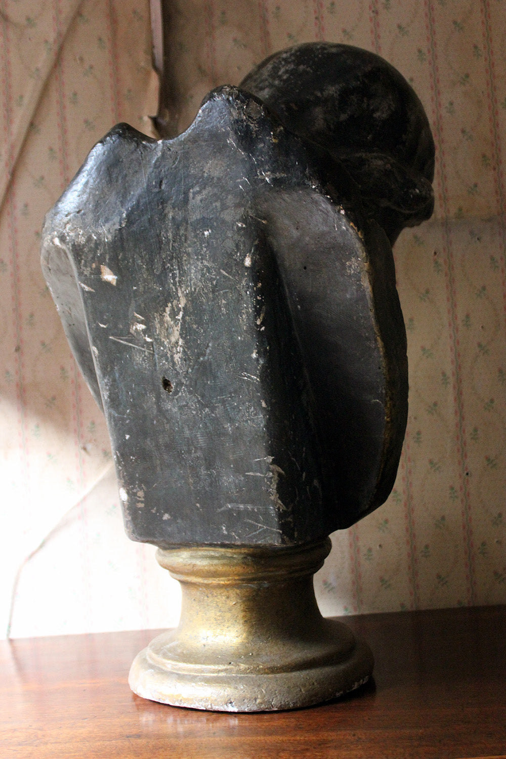 A 19thC Italian Life-Size Painted Plaster Bust of Jesus Christ