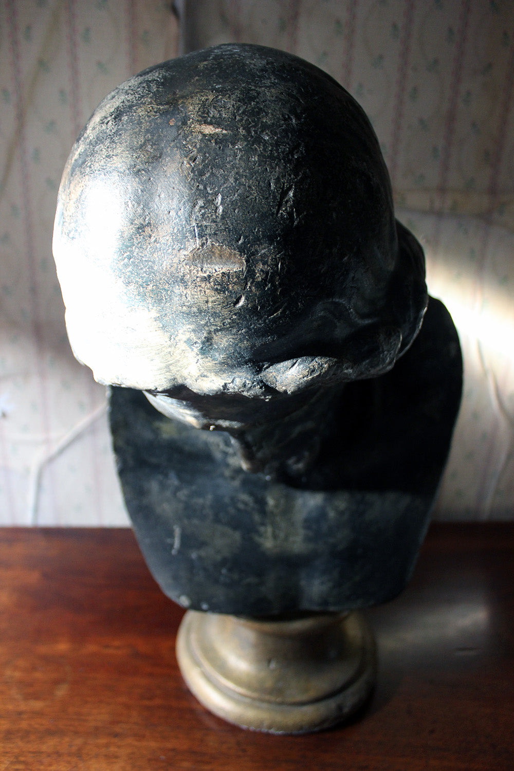 A 19thC Italian Life-Size Painted Plaster Bust of Jesus Christ