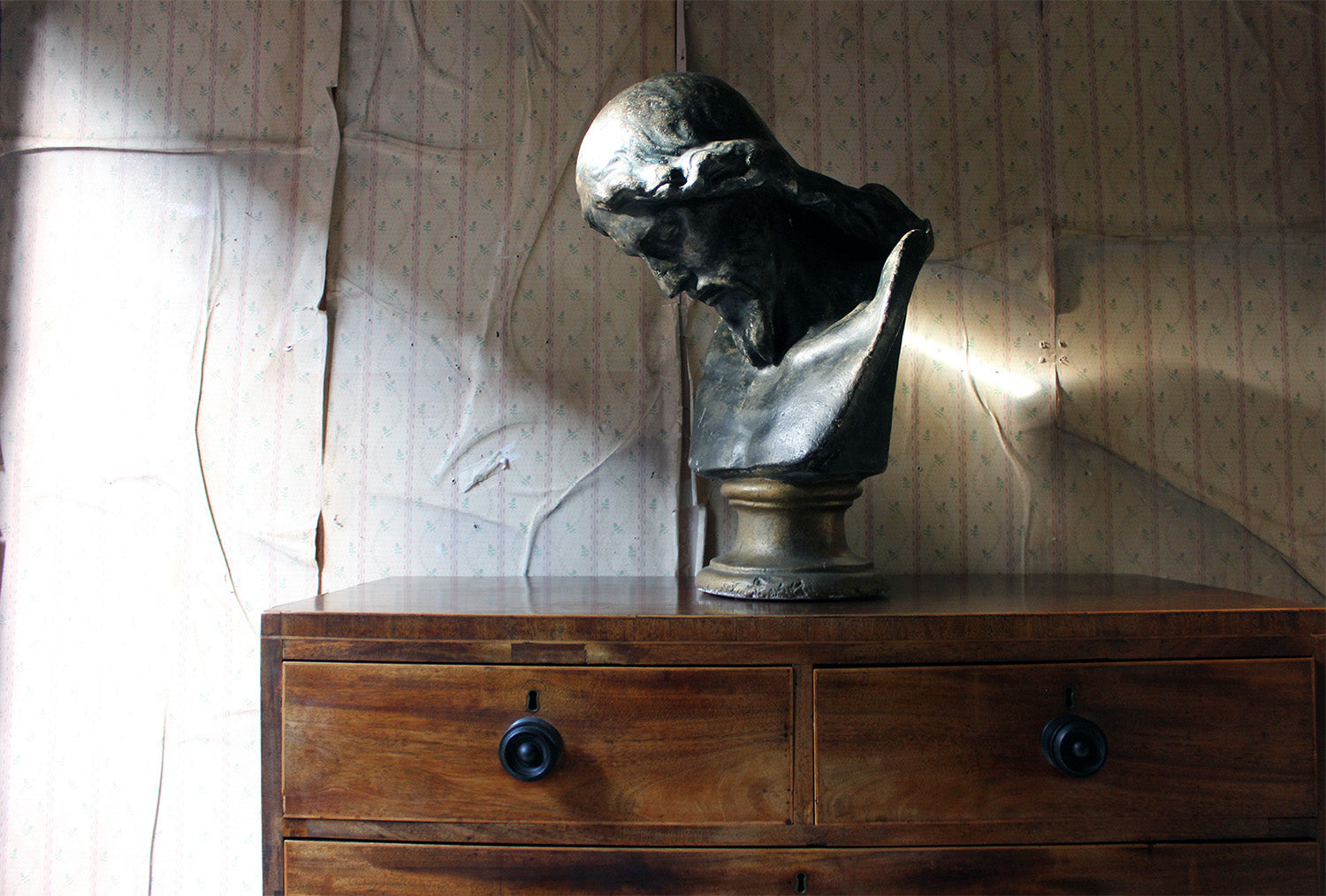 A 19thC Italian Life-Size Painted Plaster Bust of Jesus Christ