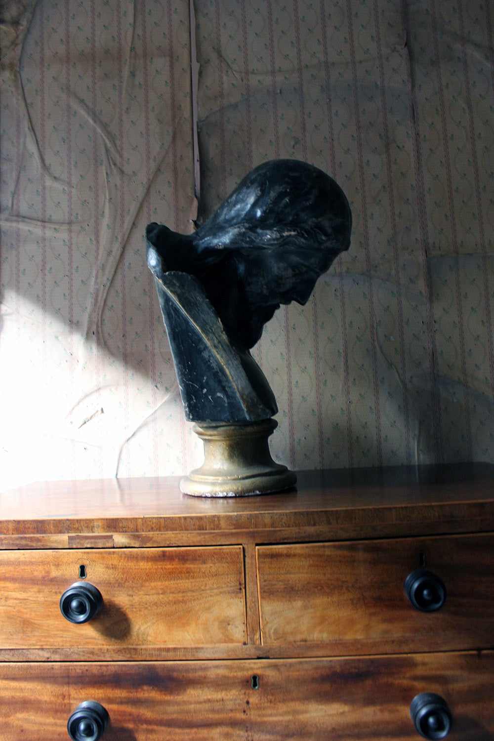 A 19thC Italian Life-Size Painted Plaster Bust of Jesus Christ