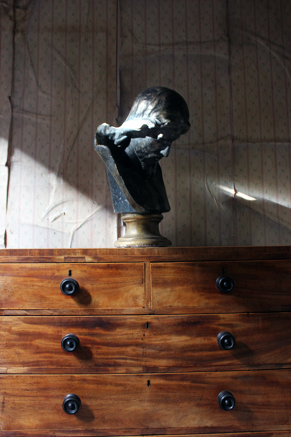 A 19thC Italian Life-Size Painted Plaster Bust of Jesus Christ