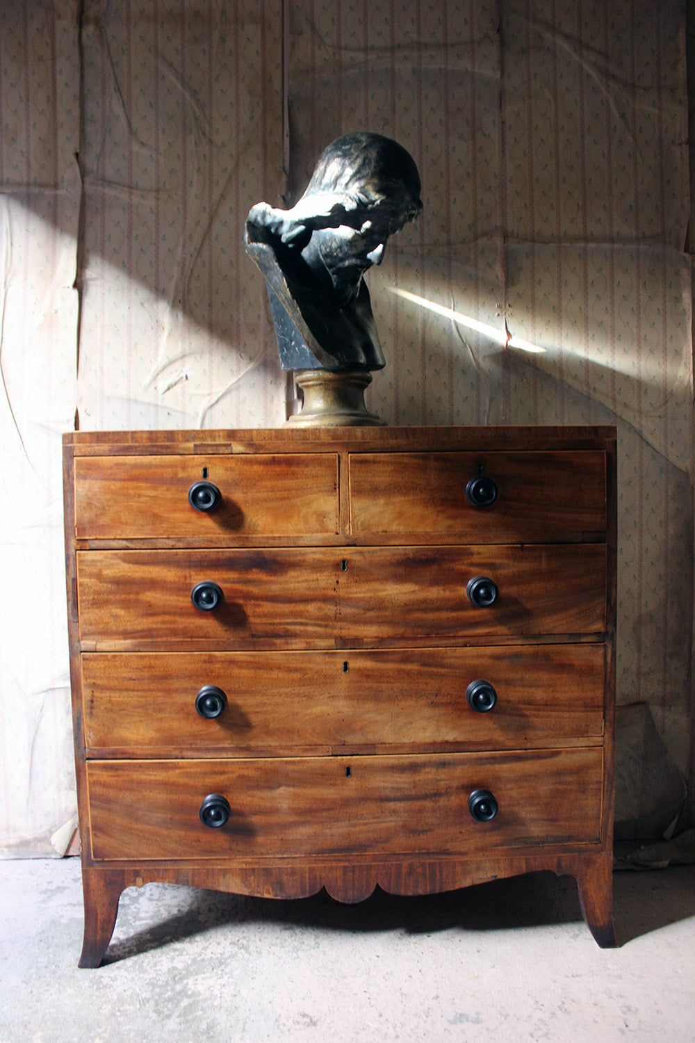 A 19thC Italian Life-Size Painted Plaster Bust of Jesus Christ