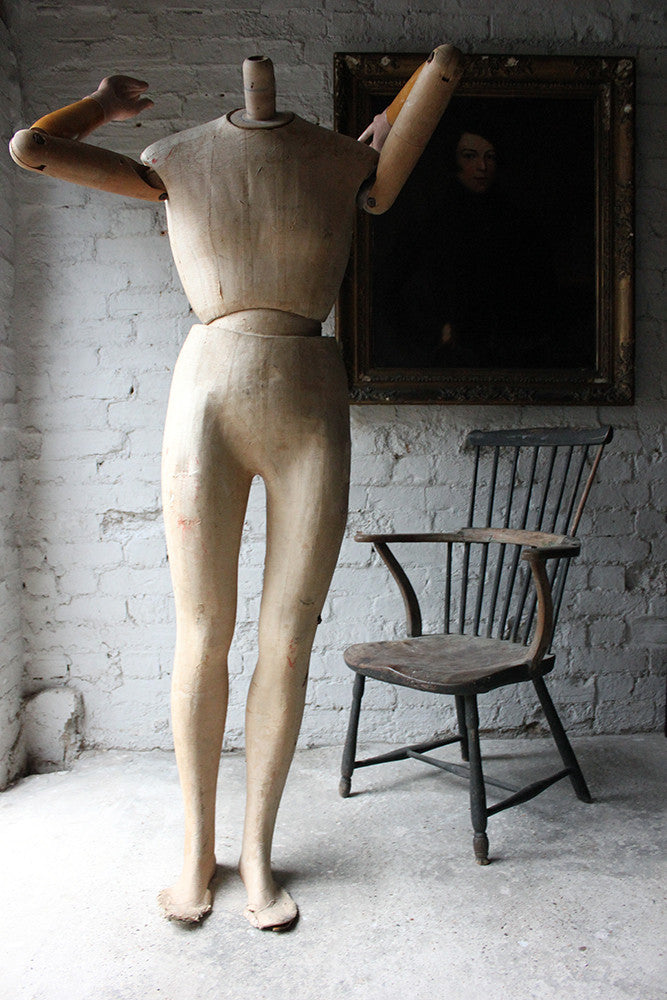 A Good Mid 20thC Life Size Articulated Shop Display Mannequin