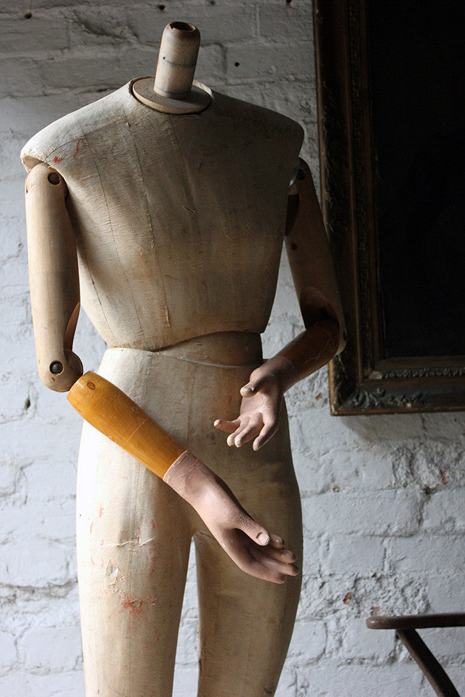 A Good Mid 20thC Life Size Articulated Shop Display Mannequin