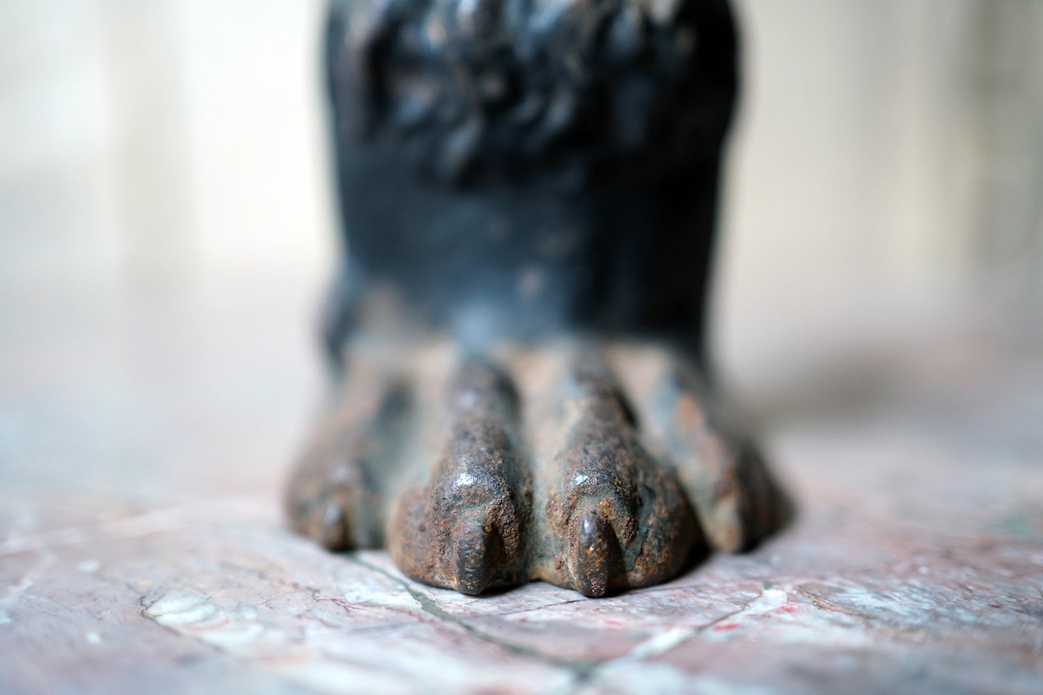 A Good 19thC Lions Paw Cast Iron Doorstop c.1820-40