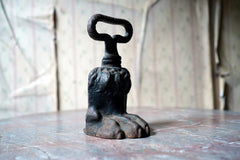 A Good 19thC Lions Paw Cast Iron Doorstop c.1820-40