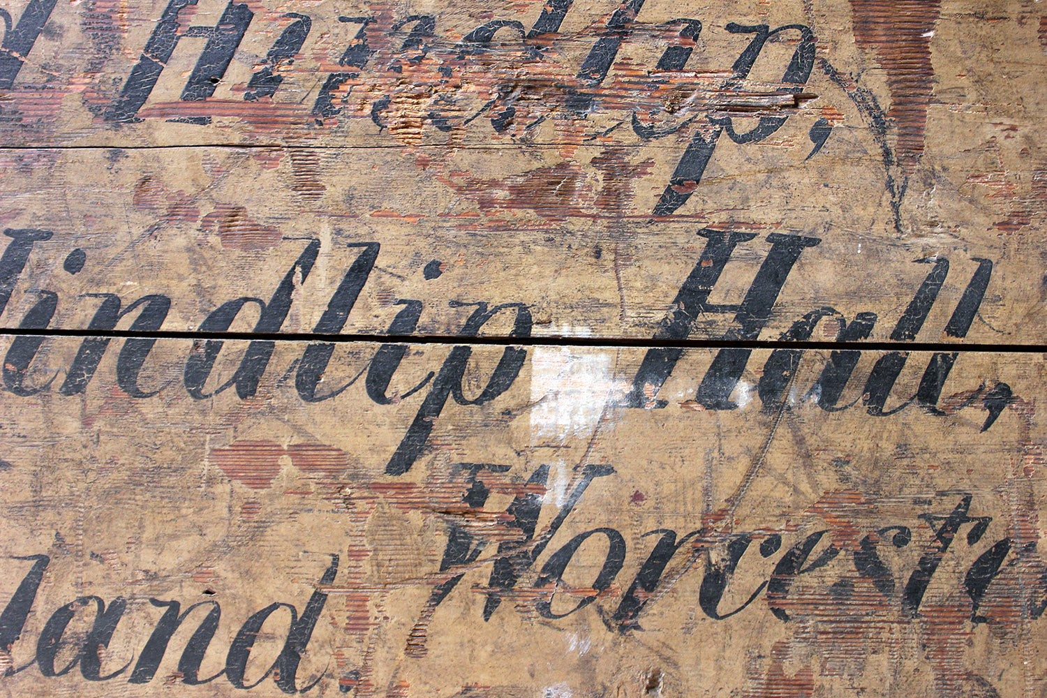 A 19thC Painted Pine Estate Made Trunk; Lord Hindlip, Hindlip Hall, Worcester, England