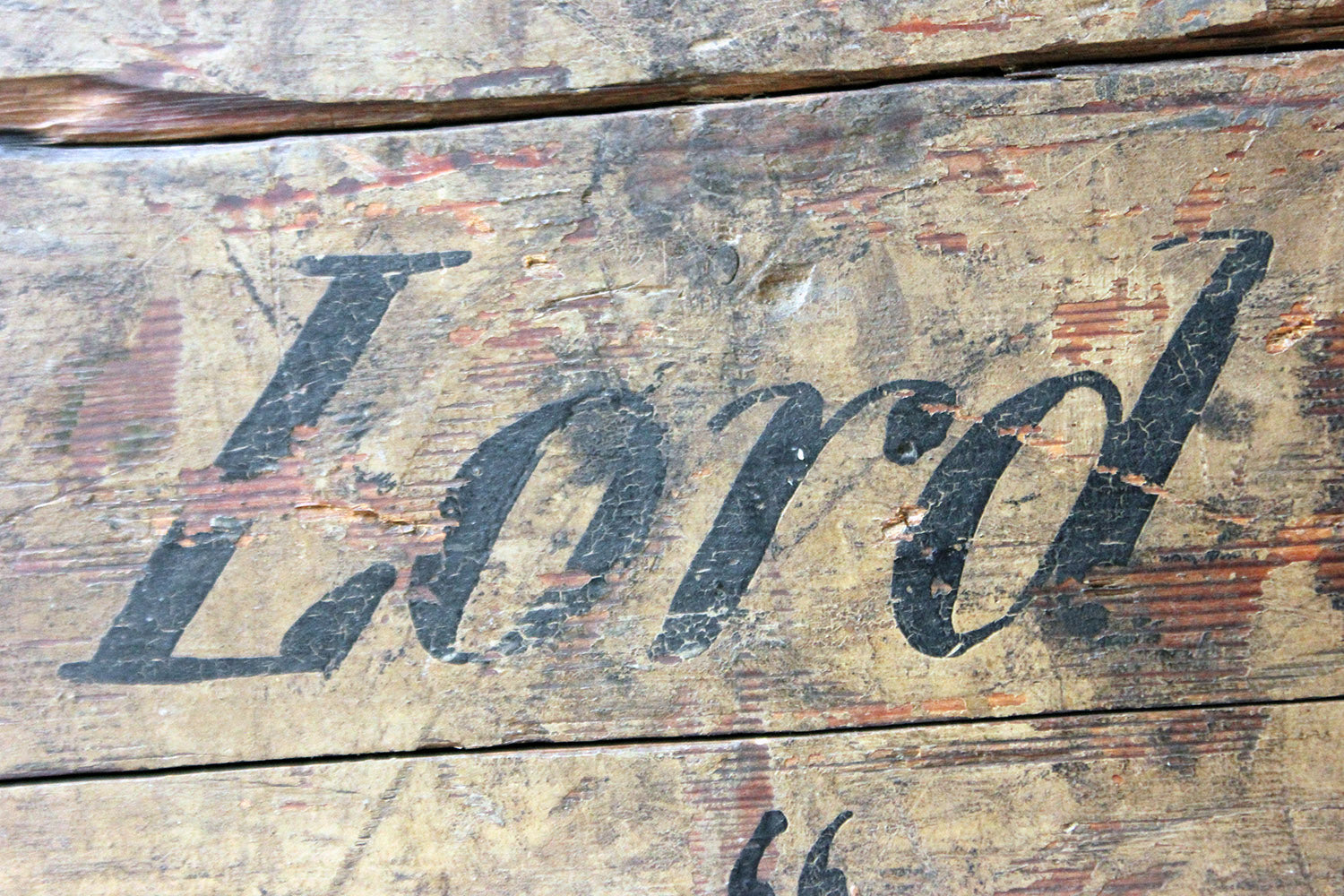 A 19thC Painted Pine Estate Made Trunk; Lord Hindlip, Hindlip Hall, Worcester, England