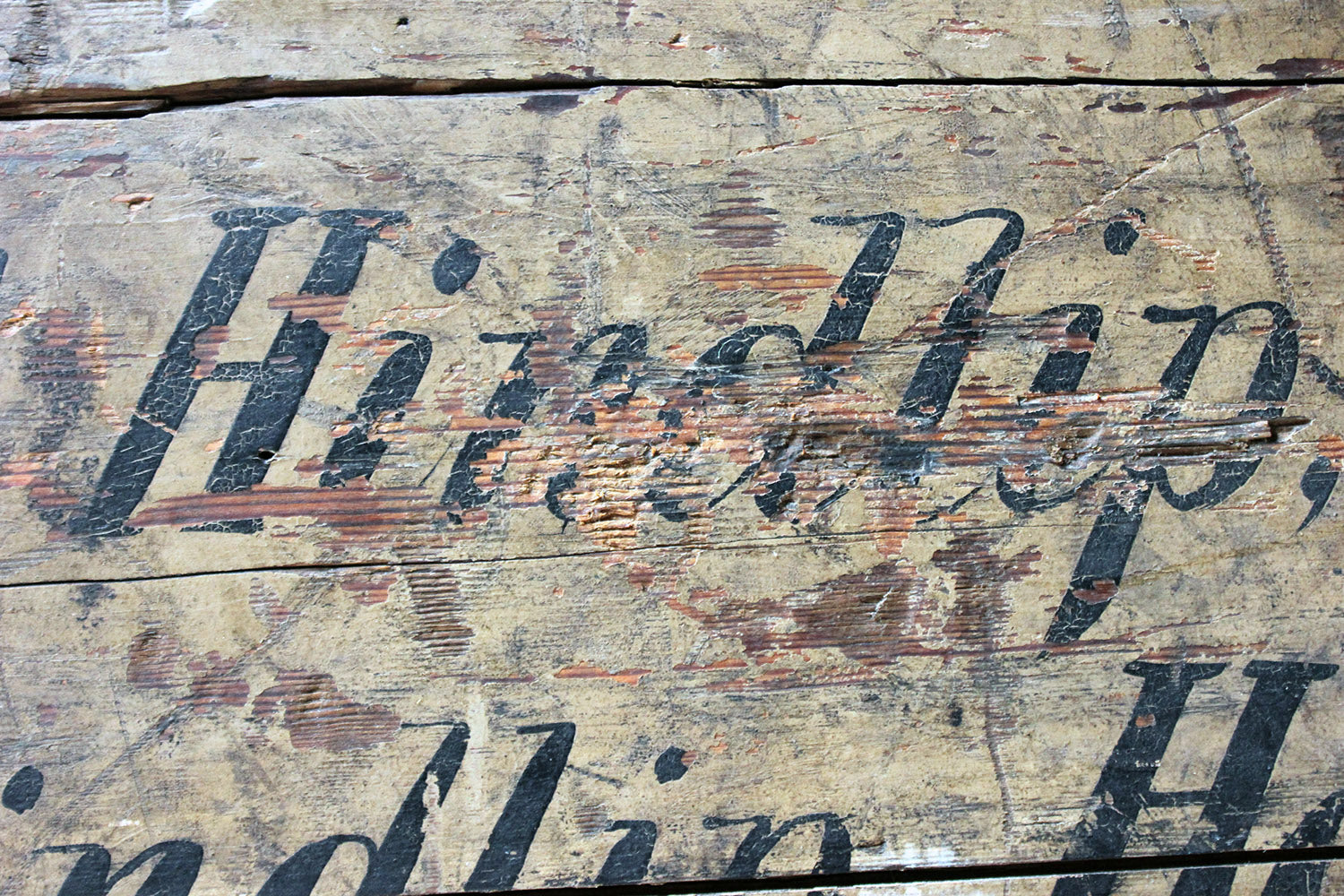 A 19thC Painted Pine Estate Made Trunk; Lord Hindlip, Hindlip Hall, Worcester, England