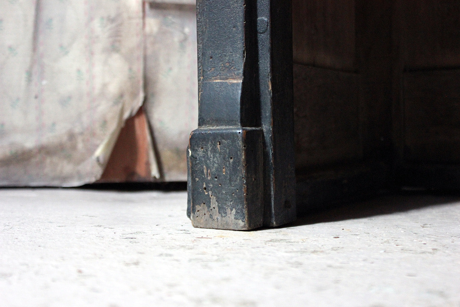 A French Louis-Philippe Period Black Painted Clerk's Desk c.1850