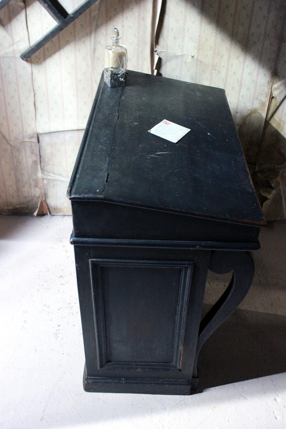 A French Louis-Philippe Period Black Painted Clerk's Desk c.1850