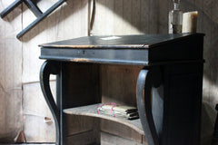 A French Louis-Philippe Period Black Painted Clerk's Desk c.1850