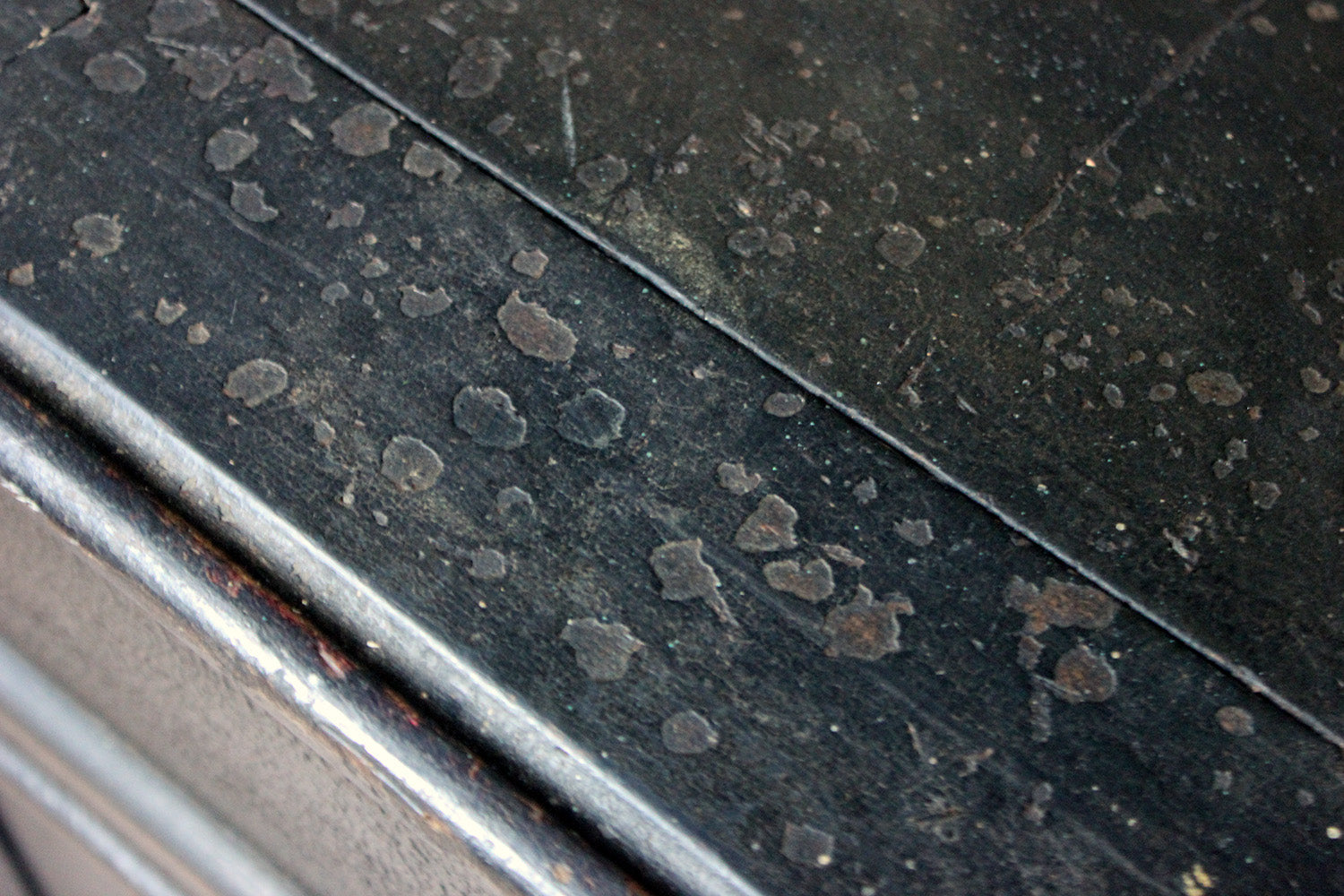 A French Louis-Philippe Period Black Painted Clerk's Desk c.1850