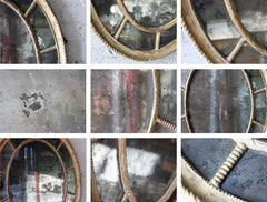 A Beautiful Regency Period Giltwood & Gesso Sectional Oval Wall Mirror c.1815