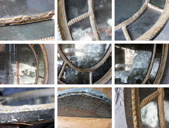 A Beautiful Regency Period Giltwood & Gesso Sectional Oval Wall Mirror c.1815