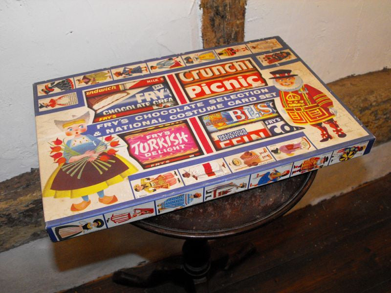 A Delightful Vintage Fry's Chocolate Selection & National Costume Card Set Box