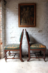 A Cracking Pair of Early Victorian Oak Gothic Revival Side Chairs by Holland & Sons c.1840