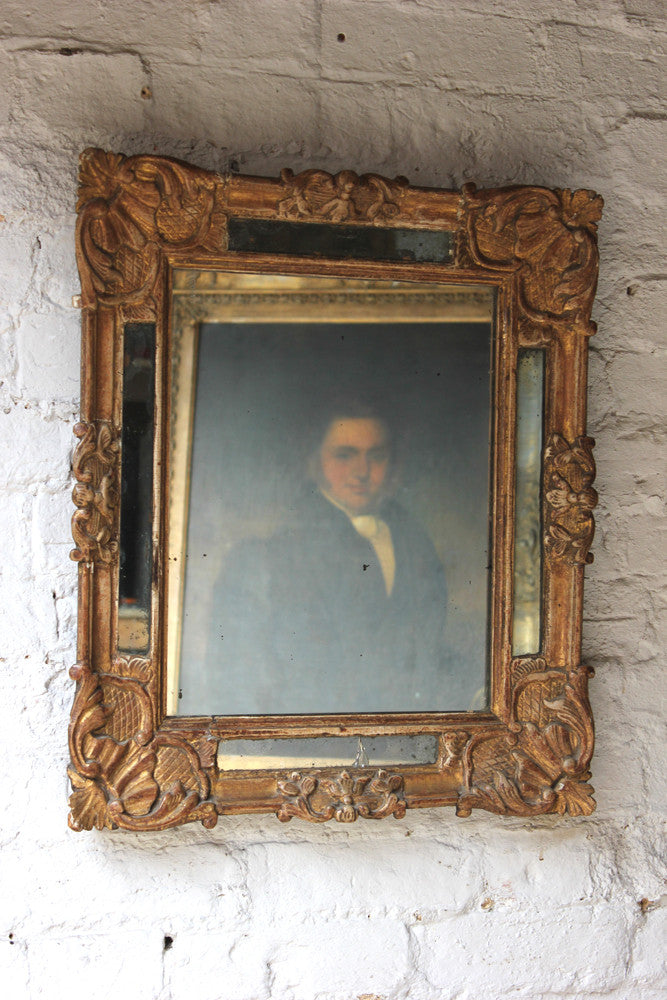 A Good 19thC Italian Gilt & Gesso Rectangular Wall Mirror