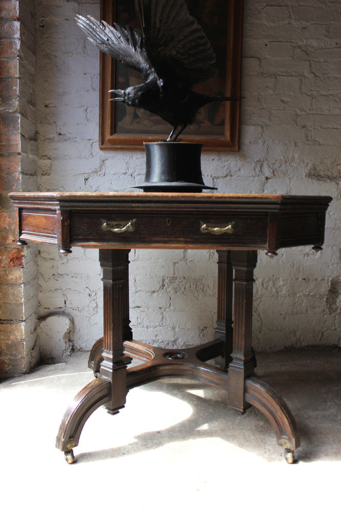A Good Quality c.1882 Octagonal Victorian Oak Centre Table