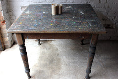 A Fantastic Victorian Pine Art Table from Grittleton House School, Wiltshire