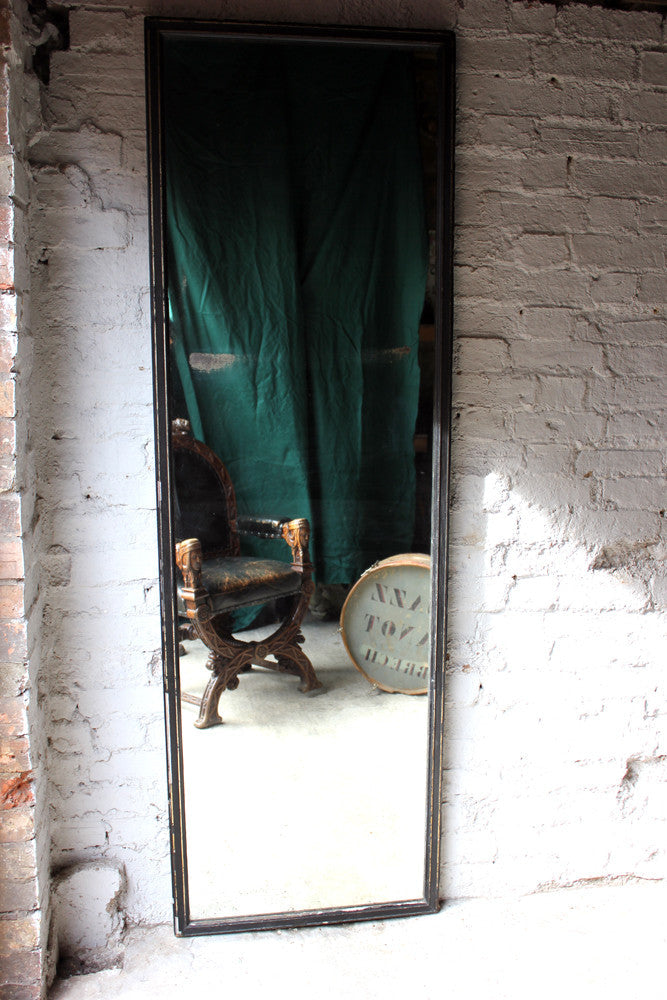 A Good Large Victorian Ebonised Full Length Mirror c.1895