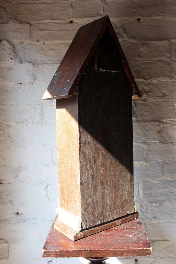 A c.1837 Ecclesiastical Plaster Model of the Madonna & Child in Niche Pine Stand