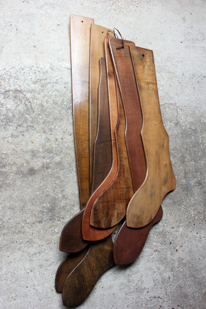 A Fabulous Group of Seven 19thC Beechwood & Pine Stocking Stretchers