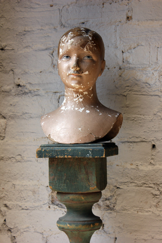 A Decorative Early 20thC Mannequin Head by Siegel & Stockman Paris