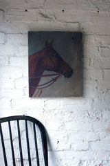 A Good Oil on Canvas Study of a Horse's Head, Dated 1912