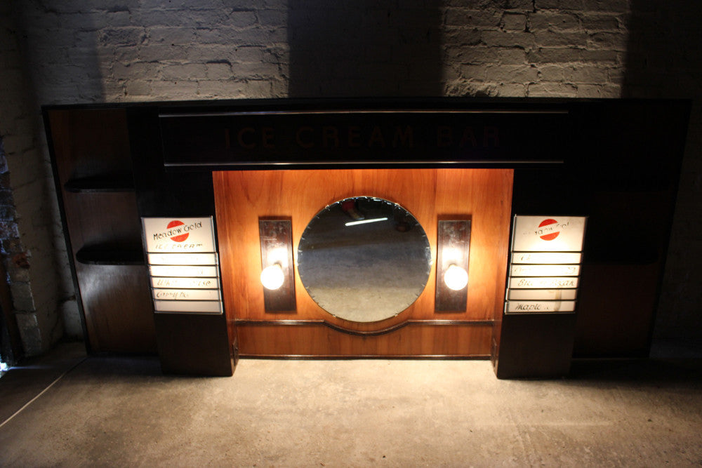 A Fantastic Original c.1930 American Art Deco Ice Cream Parlour Shop Display Fitting