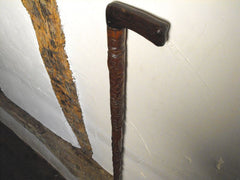 A Compelling c.1900 English Folk Art Walking Stick