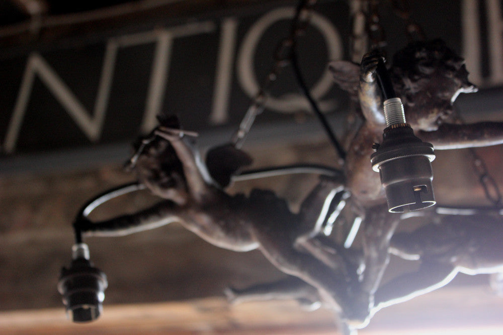 A Fabulous c.1890 Centre Light in the Form of Four Putti