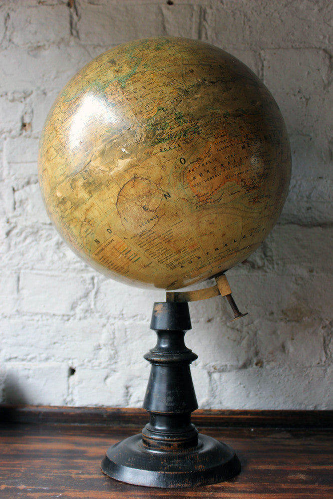 A Fine c.1895 French Terrestrial Table Globe; “Globe Terrestre” prepared by J FOREST, Paris