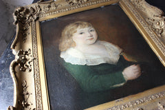 A Fine c.1760-90 English Provincial School Portrait of a Young Girl with a Robin