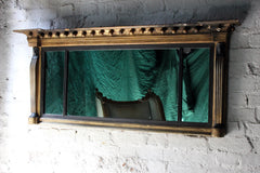 A Fine Regency Period Gilt Gesso & Ebonised Egyptian Revival Overmantle Mirror c.1810