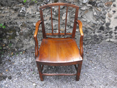 A Good Quality George III Oak Armchair