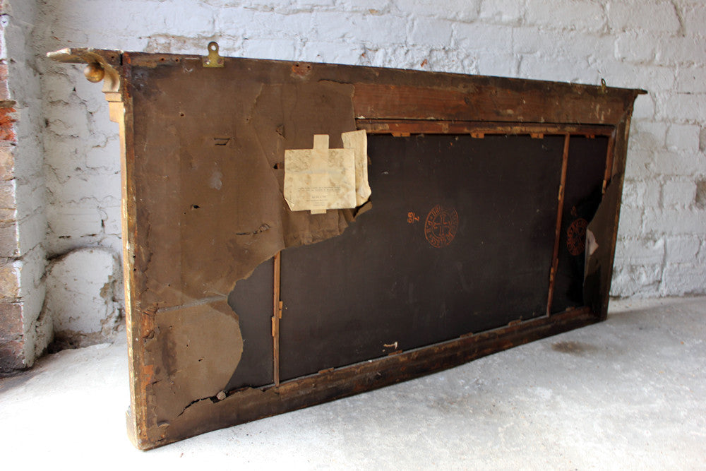 A Fine Regency Period Gilt Gesso & Ebonised Egyptian Revival Overmantle Mirror c.1810