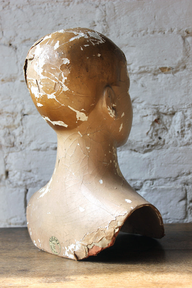 A Decorative Early 20thC Mannequin Head by Siegel & Stockman Paris