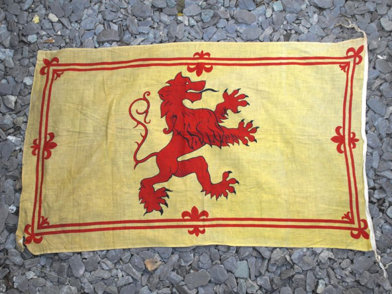A Good Early 20thC Scottish Lion Rampant Flag or Royal Standard of Scotland